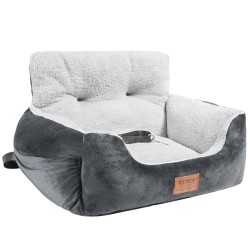 Koiran turvaistuin autoon harmaa plyysipinta irrotettava päällinen alle 9 1 kg