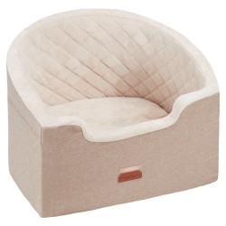 Koiran autopenkki vesitiivis Oxford kangas sienipehmuste turvatalutushihna säilytystasku irrotettava päällinen vaaleanruskea ja