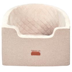 Koiran autopenkki vesitiivis Oxford-kangas sienipehmuste turvatalutushihna säilytystasku irrotettava päällinen vaaleanruskea ja