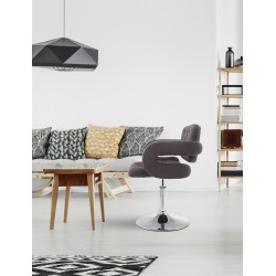 Tyylikäs Dublin-nojatuoli säädettävällä korkeudella ja kangasverhoilulla