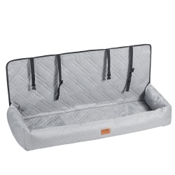 Koiran turvaistuin autoon vedenpitävä kangas PP puuvillatäyte sopii jopa 100 paunaa harmaa