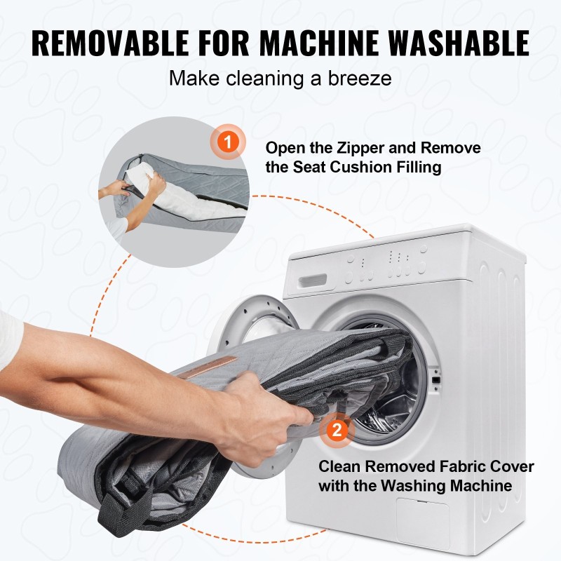 Koiran turvaistuin autoon vedenpitävä kangas PP-puuvillatäyte sopii jopa 100 paunaa harmaa