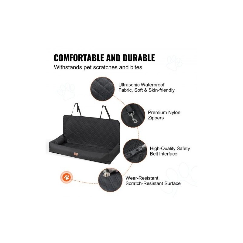 Koiran autopenkki ultraäänellä tikattu vedenpitävä kangas polypropeenipuuvillatäyte sopii enintään 45 kg koirille