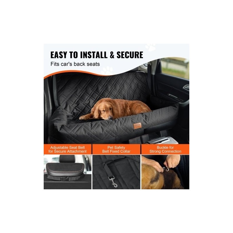 Koiran autopenkki ultraäänellä tikattu vedenpitävä kangas polypropeenipuuvillatäyte sopii enintään 45 kg koirille