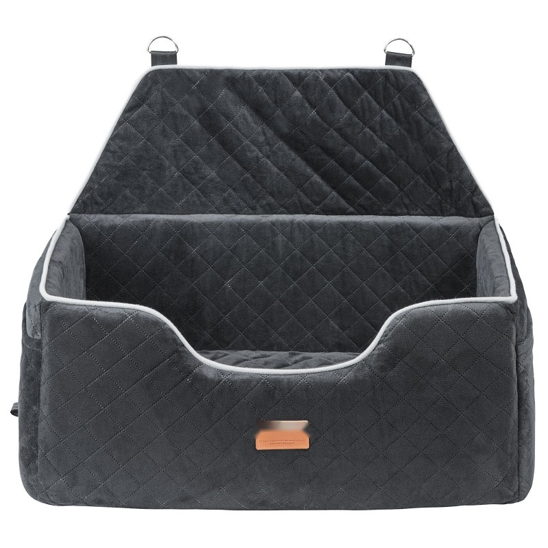 Koiran autopaikka musta kristallisametti sientä sisältävällä täytteellä säädettävillä turvavöillä 55 paunaa