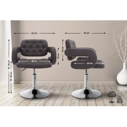 Tyylikäs Dublin-nojatuoli säädettävällä korkeudella ja kangasverhoilulla