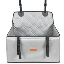 Koiran turvaistuin takapenkille 600D Oxford kangas harmaa tukevalla rungolla enintään 40 paunaa