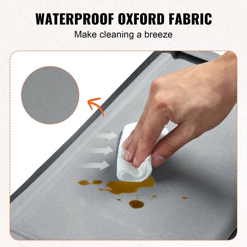 Koiran turvaistuin takapenkille 600D Oxford-kangas harmaa tukevalla rungolla enintään 40 paunaa