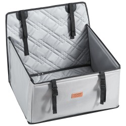 Koiran turvaistuin takapenkille 600D Oxford-kangas harmaa tukevalla rungolla enintään 40 paunaa