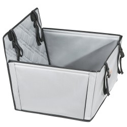 Koiran turvaistuin takapenkille 600D Oxford-kangas harmaa tukevalla rungolla enintään 40 paunaa