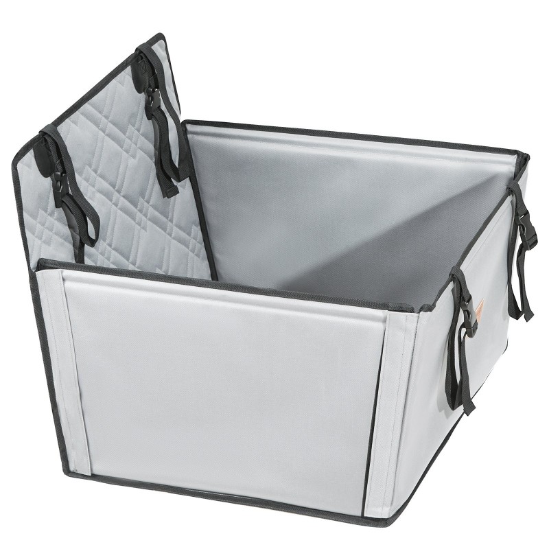 Koiran turvaistuin takapenkille 600D Oxford-kangas harmaa tukevalla rungolla enintään 40 paunaa