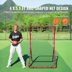 Palautusverkko baseball- ja softball-harjoitteluun Q195-hiiliteräsrunko 1219 x 1676 mm 5 asentoa