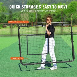 Palautusverkko baseballiin ja softballiin 122x183 senttimetriä polyeteeniverkko hiiliteräsrunko