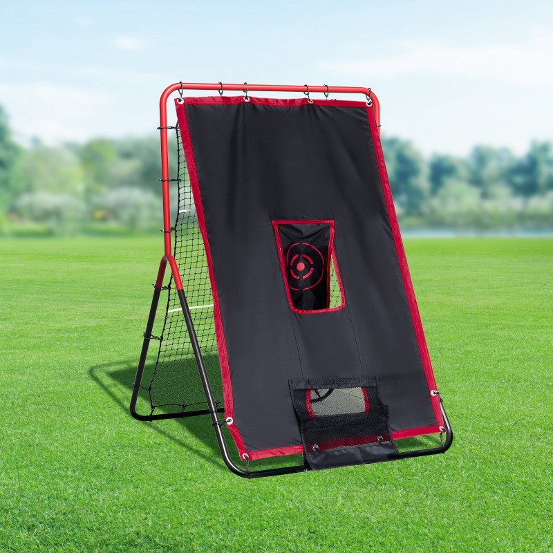 Palautusverkko baseballiin ja softballiin säädettävät kohdealueet teräsrunko 914 x 1372 mm