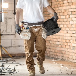 Punottu nailonköysi 5 mm 76,2 m musta muovikela murtolujuus 3,20 kN