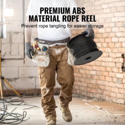 Nylonköysi punottu 5 mm 304,8 m 32-säikeinen murtolujuus 3,20 kN musta