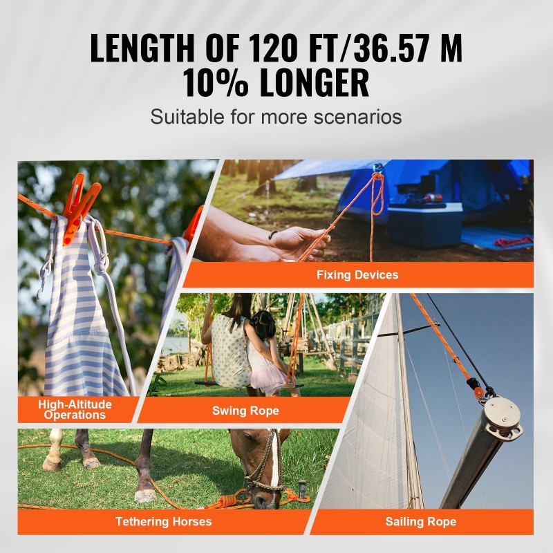 Polyesteriköysi tuplapunottu 12,7 mm 36,6 m arboristin ja kiipeilijän käyttöön