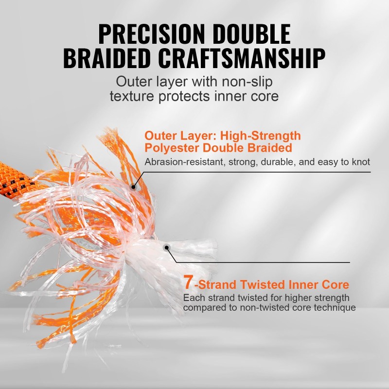 Polyesteriköysi 12,7 mm 67 m 48-säikeinen kaksinkertainen punos arboristitöihin