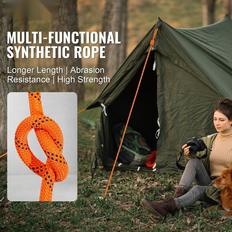 Polyesteriköysi 19 mm 67 m kaksinkertainen 24-säikeinen punos puunhoitoon ja kiipeilyyn