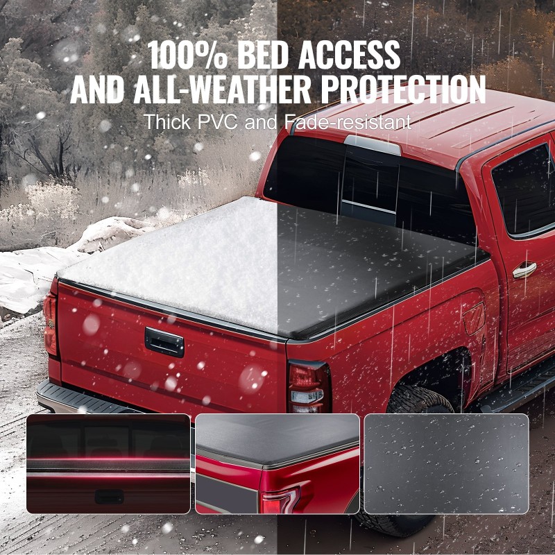 Rullattava lavapeite PVC-materiaali 0,65 mm 1775×1608 mm Silverado Sierra 1500 2019–2024