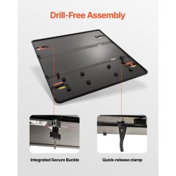 Alumiininen kolmiosainen lavakate Toyota Tundra 2014–2024 Fleetside 67 tuuman lyhyt lava