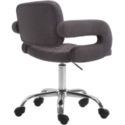 Dublin tyylikäs säädettävä työtuoli kangasverhoilulla pyörivillä pyörillä