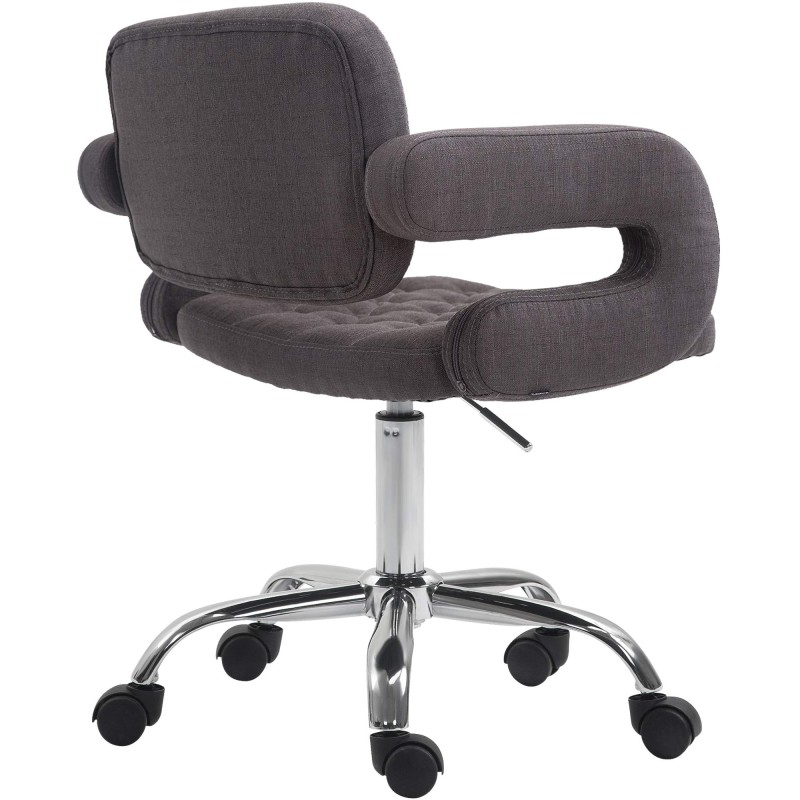 Dublin tyylikäs säädettävä työtuoli kangasverhoilulla pyörivillä pyörillä