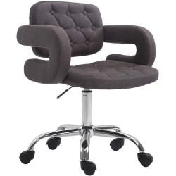 Dublin tyylikäs säädettävä työtuoli kangasverhoilulla pyörivillä pyörillä