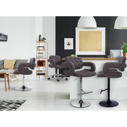 Dublin tyylikäs säädettävä työtuoli kangasverhoilulla pyörivillä pyörillä