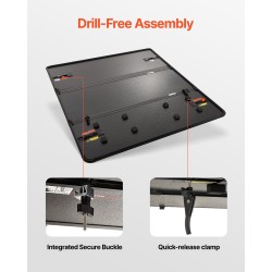 Alumiininen kolmiosainen lavapeite sopii Ram 1500 Fleetside 5,7' lavalle ilman Ramboxia