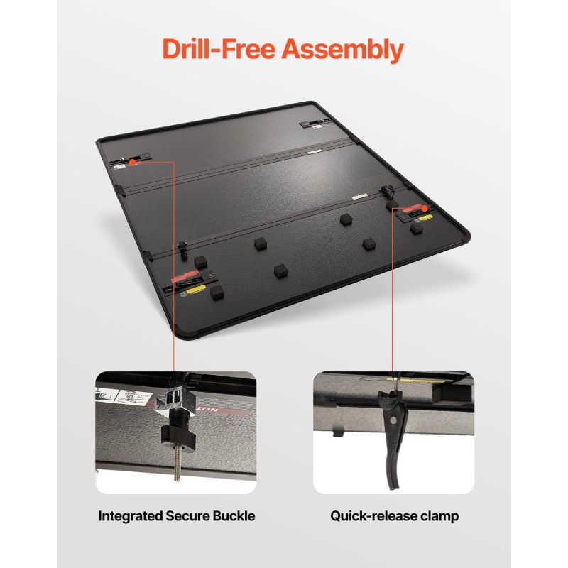 Alumiininen kolmiosainen lavapeite sopii Ram 1500 Fleetside 5,7' lavalle ilman Ramboxia