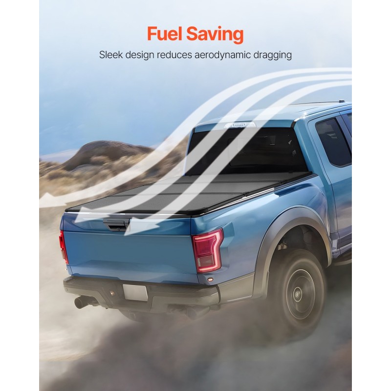 Alumiininen kolmiosainen lavapeite sopii Ram 1500 Fleetside 5,7' lavalle ilman Ramboxia