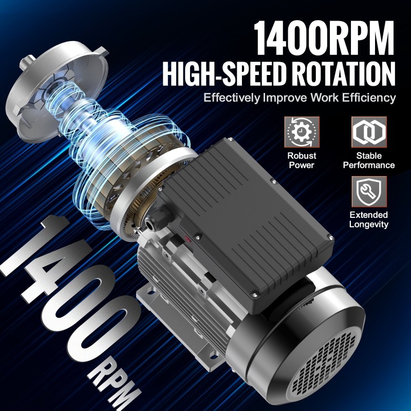 Yksivaiheinen 1,1 kW sähkömoottori 1400 r/min 220–240 V 24 mm akseli