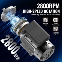 Teräskuorinen yksivaiheinen 1,1 kW vaihtovirtamoottori 220–240 V 2800 kierrosta 24 mm kiila-akseli