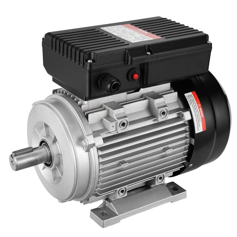 Teräskuorinen yksivaiheinen 1,1 kW vaihtovirtamoottori 220–240 V 2800 kierrosta 24 mm kiila-akseli