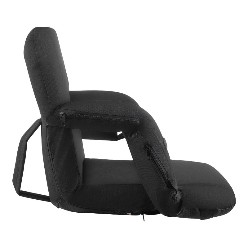 Lämmitettävä taitettava stadionistuin 635 mm leveä kolmella lämmitystasolla selkänojalla