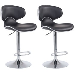 Las Vegas säädettävä baarijakkara selkänojalla 2 kpl setti