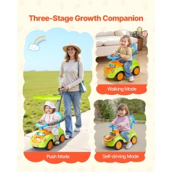 Työntö ja potkuauto polypropeenia 19–36 kuukautta 25 kg kantavuus aurinkosuoja