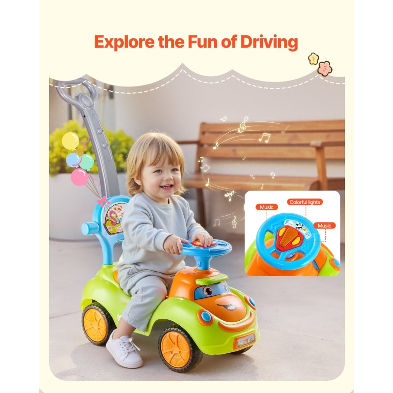 Työntö ja potkuauto polypropeenia 19–36 kuukautta 25 kg kantavuus aurinkosuoja