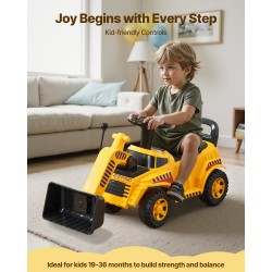 Potkuauto kaivinkone 19–36 kuukauden ikäisille 25 kilon kantavuus säilytystila musiikki