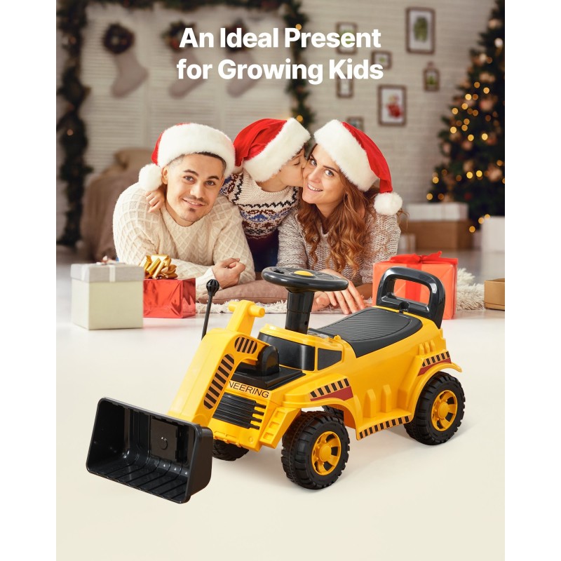 Potkuauto kaivinkone 19–36 kuukauden ikäisille 25 kilon kantavuus säilytystila musiikki