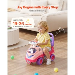 Potkuauto polypropeeni 19–36 kuukautta 22 kg kantavuus torvi musiikki säilytystilalla