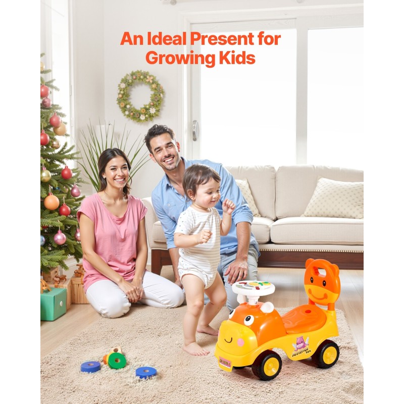 Potkuauto PP-muovinen 19–36 kuukautta 22 kg kantavuus äänillä säilytystilalla