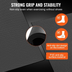 Harjoitusmatto PVC-materiaali 1830x1220 mm liukumaton paksu 1-2 hengelle