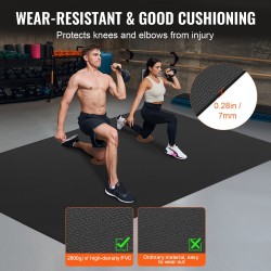 Harjoittelumatto PVC 2440x1530 mm liukumaton paksulla iskunvaimennuksella joogaan ja pilatekseen