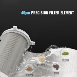 Koko talon 40 mikronin esisuodatin kaivovedelle kuparirungolla ruostumattomalla verkolla