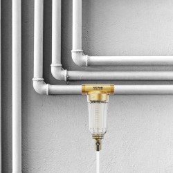 Koko talon 40 mikronin esisuodatin kaivovedelle kuparirungolla ruostumattomalla verkolla