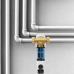 Sedimenttisuodatin 40 µm takahuuhdeltava koko talon kaivovedelle 316L ruostumaton teräs