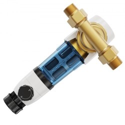 Sedimenttisuodatin 40 µm takahuuhdeltava koko talon kaivovedelle 316L ruostumaton teräs