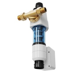 Koko talon esisuodatin kaivovedelle 40 mikronin 4 T H virtausnopeudella itsehuuhtelulla